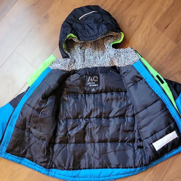 Blue and Black Kids Winter Jacket and Snow Bib Set - Picture 3 of 8